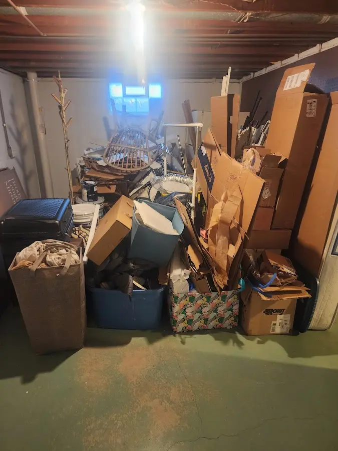 Roll-off dumpster container at job site for Concrete Dumpster Rental in Brownstown